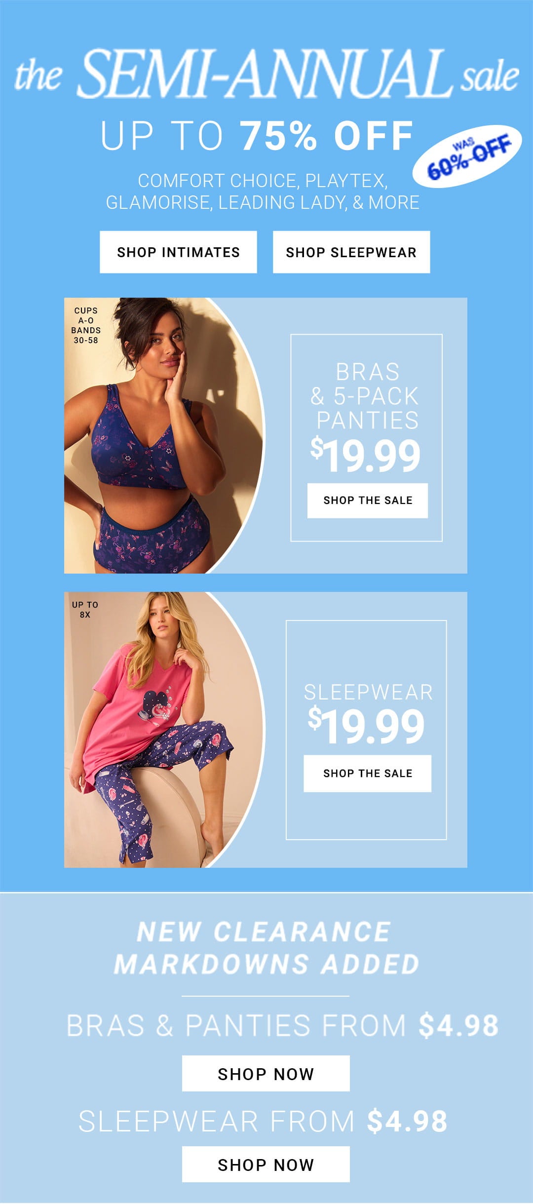 Semi-Annual Sale — Intimates & Sleepwear