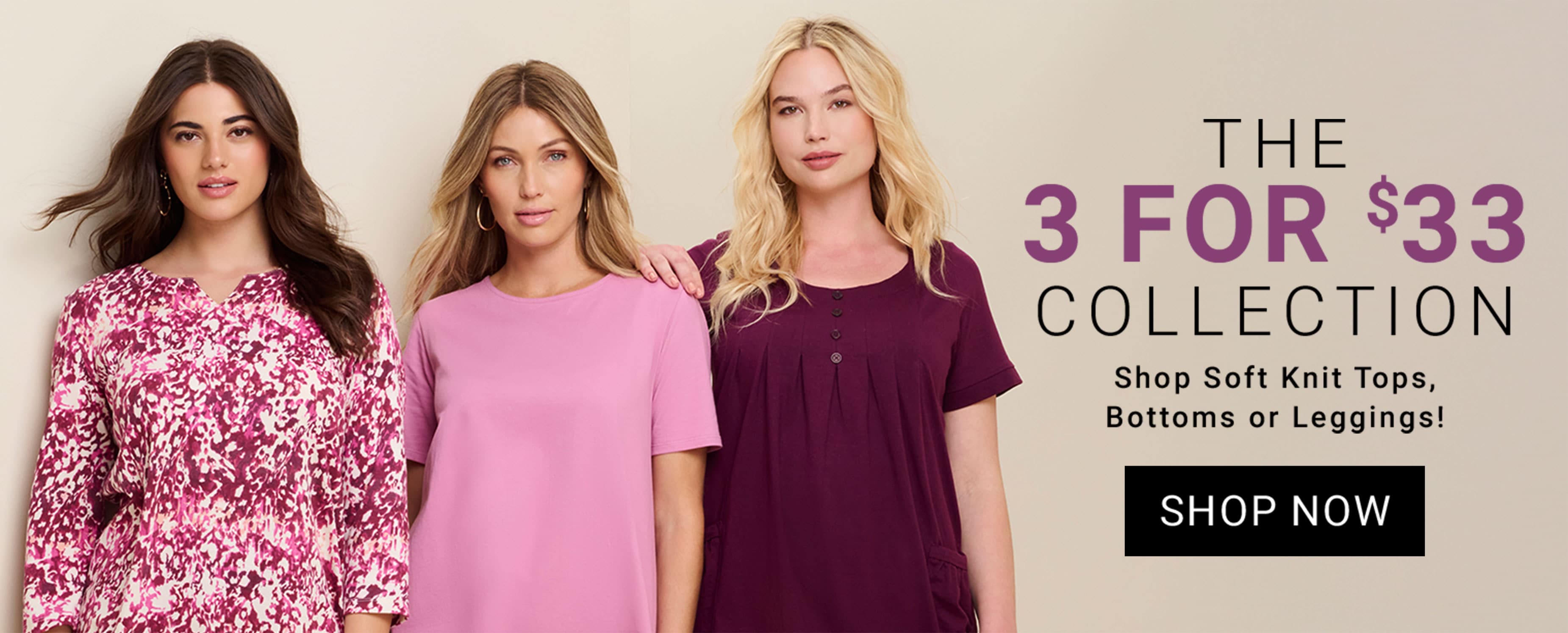 shop 3 FOR $33