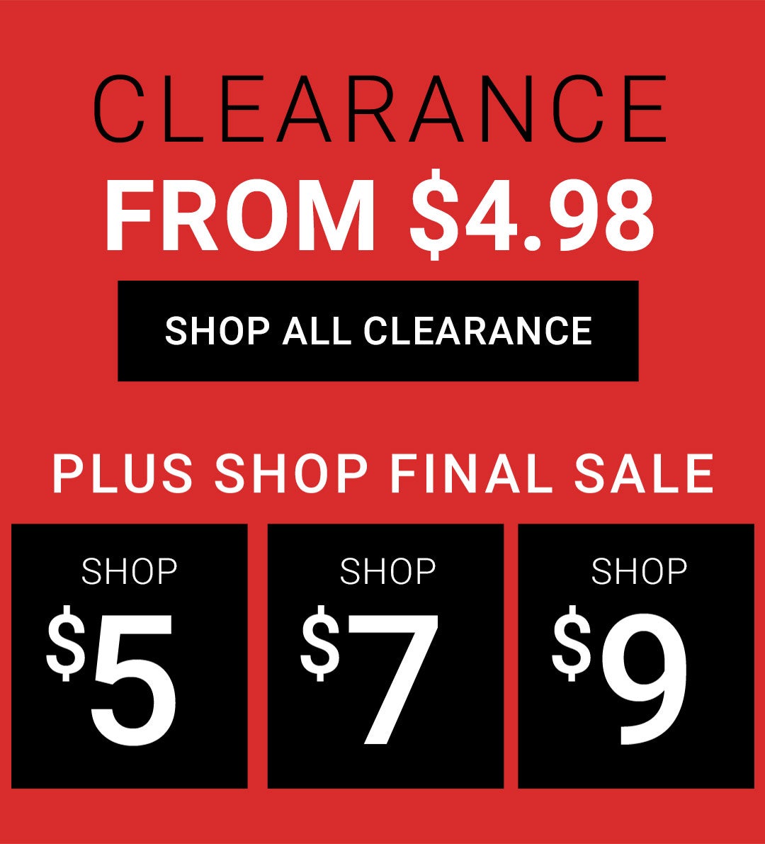 Shop Clearance