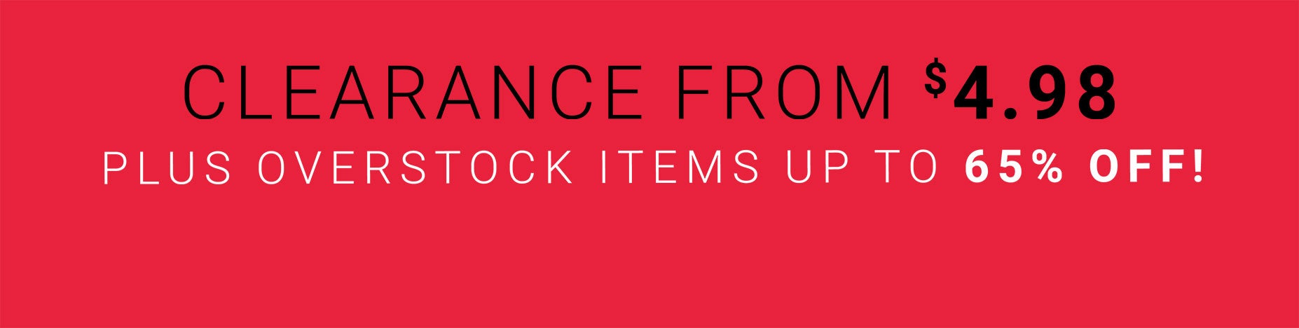 up to 80% off clearance