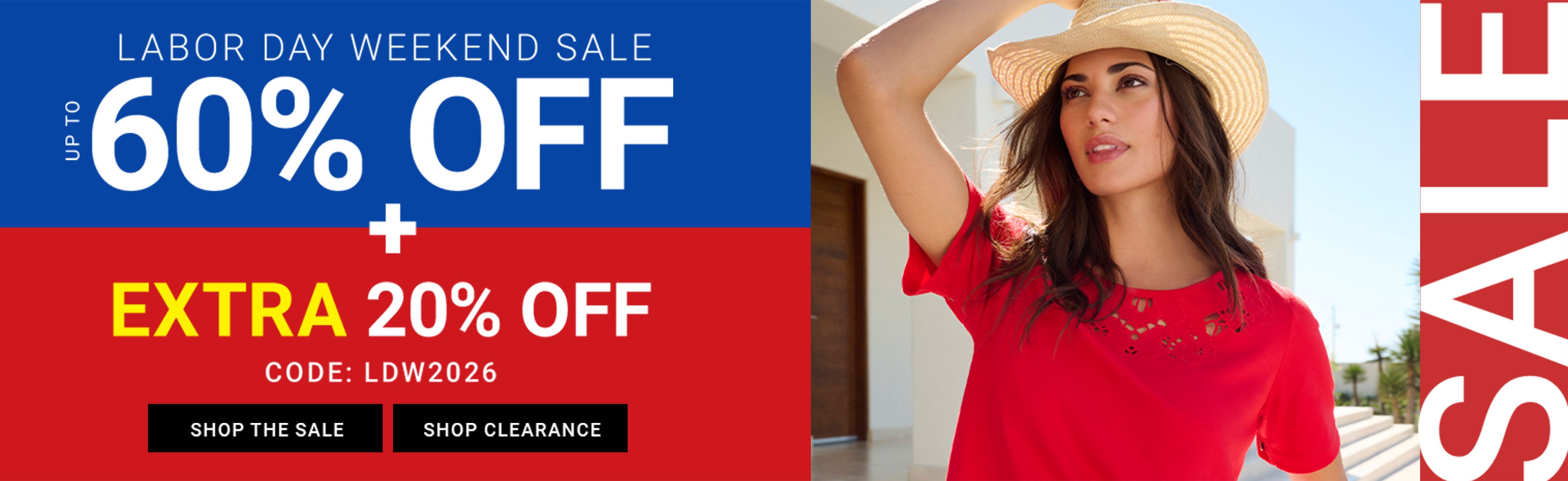Labor Day Weekend Sale — Up to 50% Off Plus Extra 20% Off, Code LDW2026