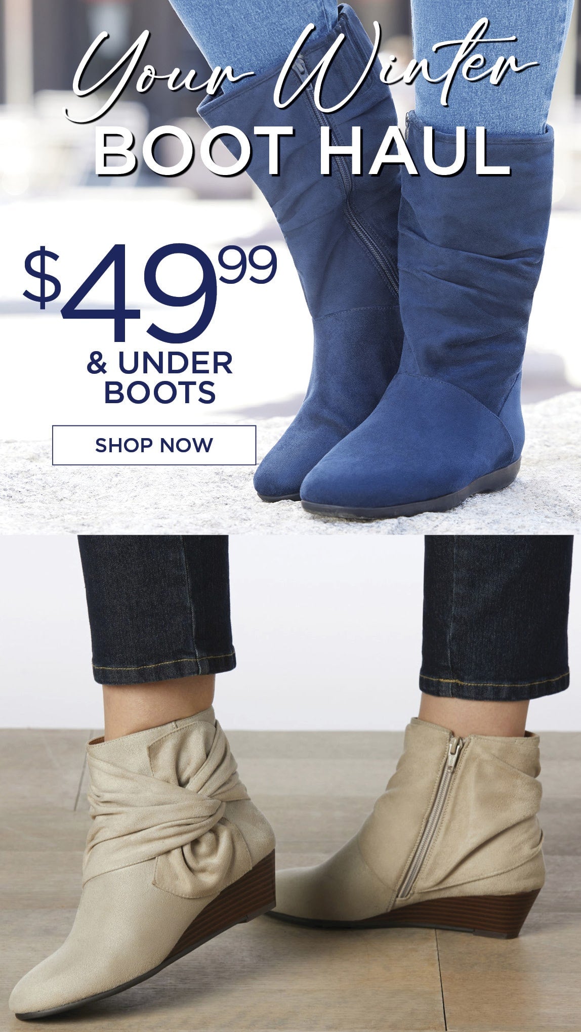 THREE DAYS ONLY! EMAIL ONLY ODS $49.99 & UNDER BOOTS SPECIAL COLLECTION shop now