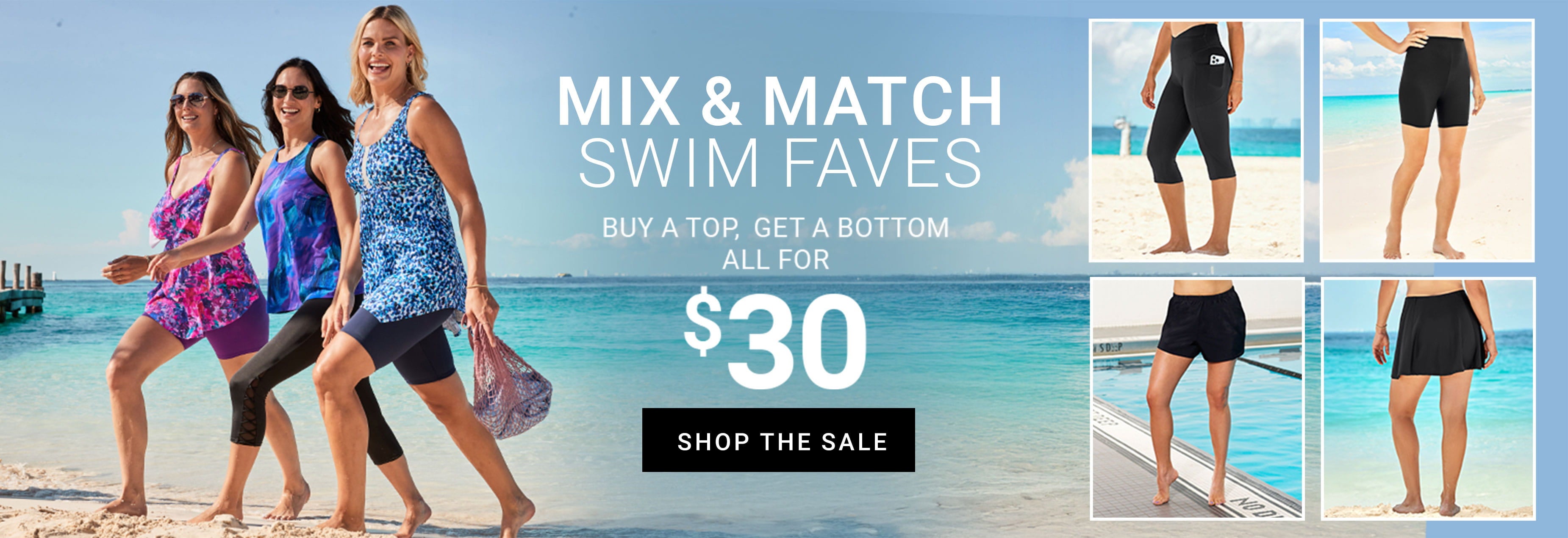 Mix and Match Swim Faves — Buy a Top, Get a Bottom All For $30