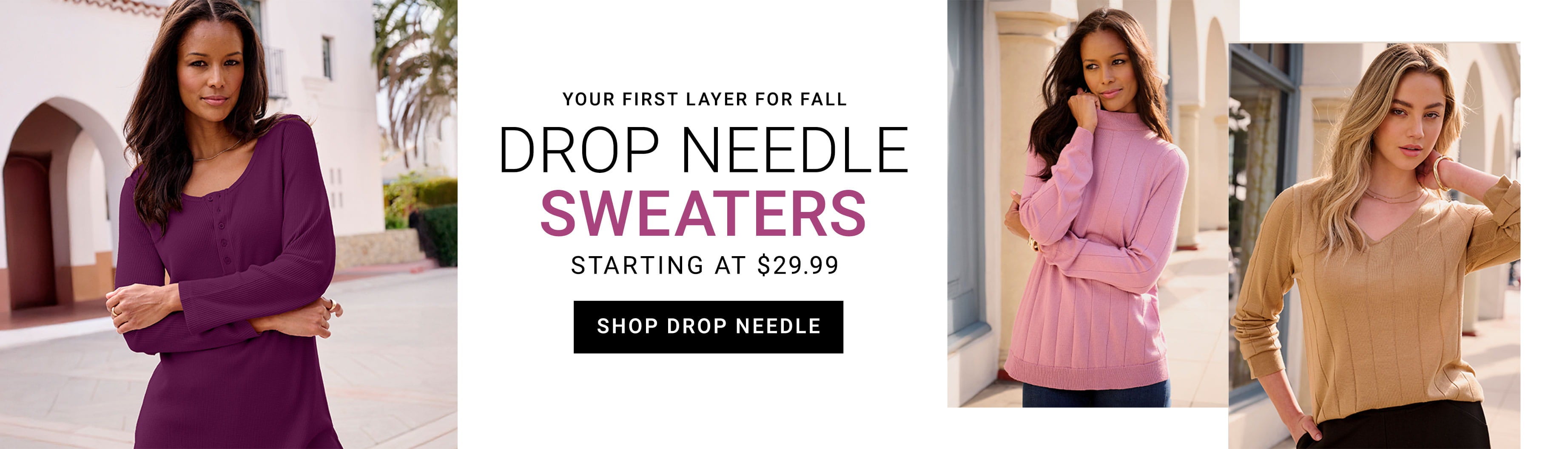 DROP NEEDLE SWEATER
