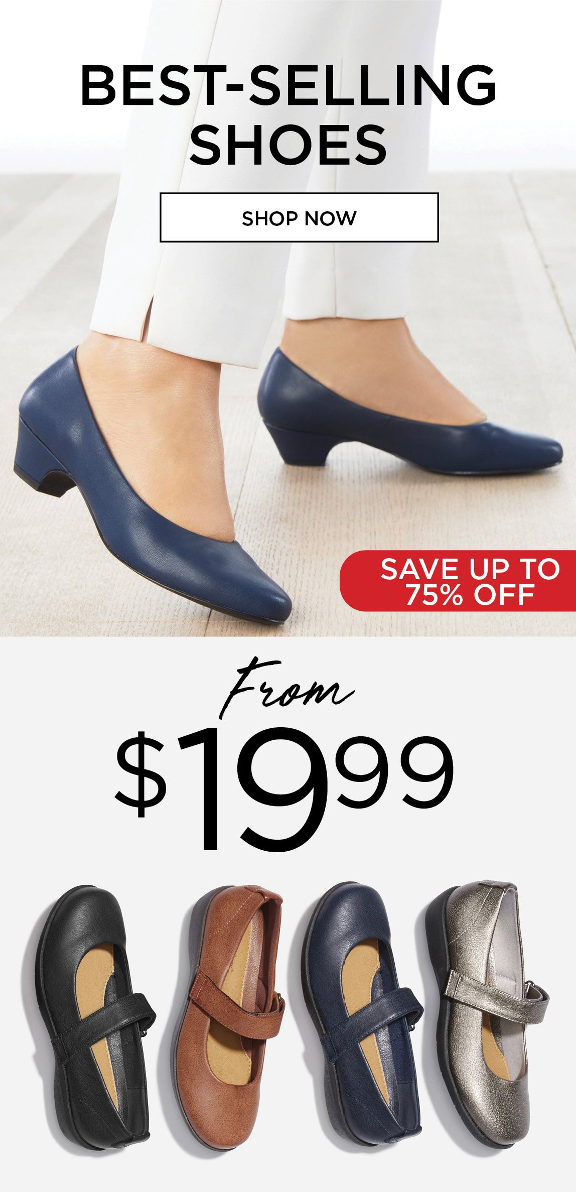 best-selling shoes as low as $19.99 shop now