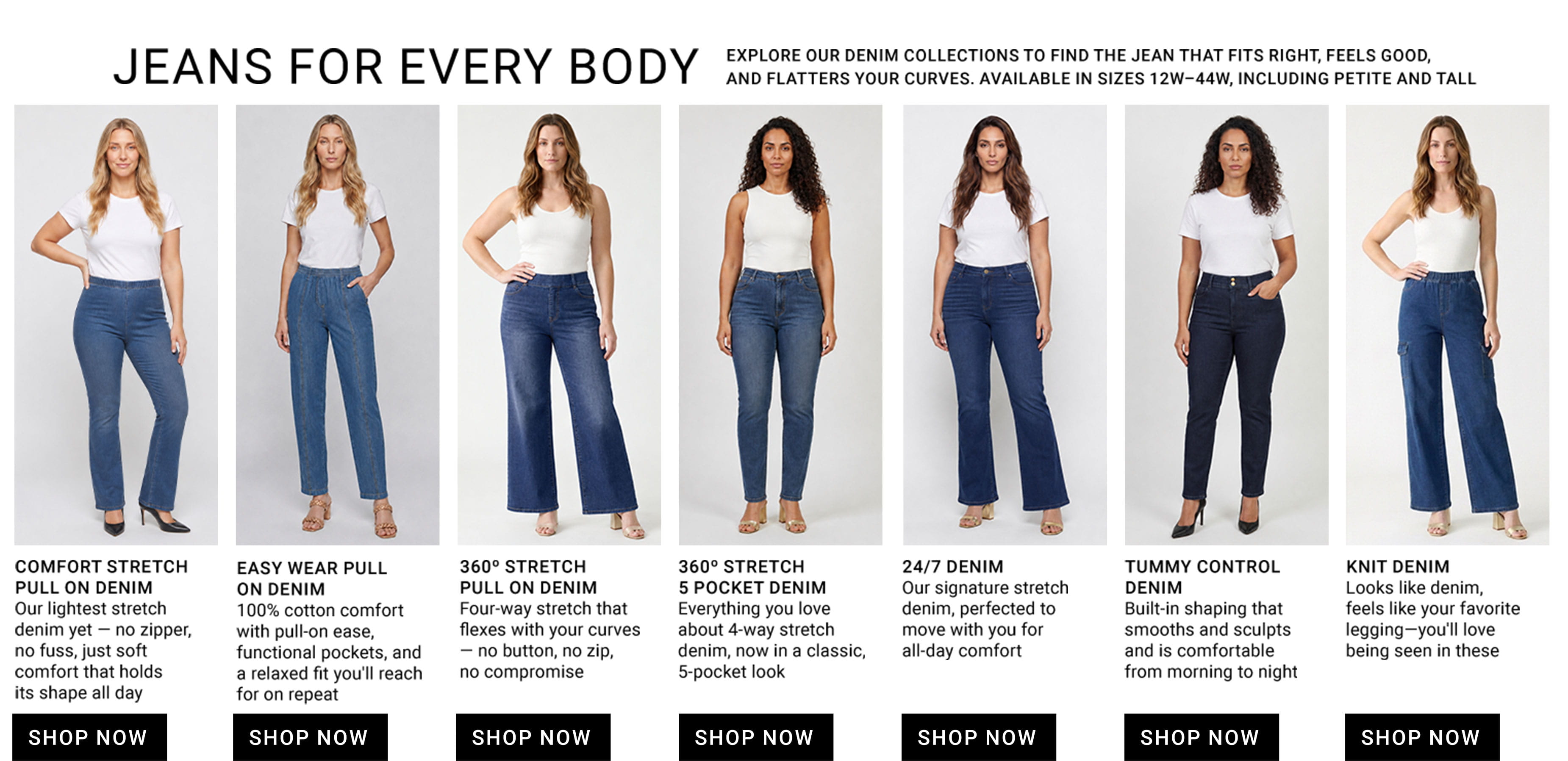 Jeans for every body — explore our denim collections