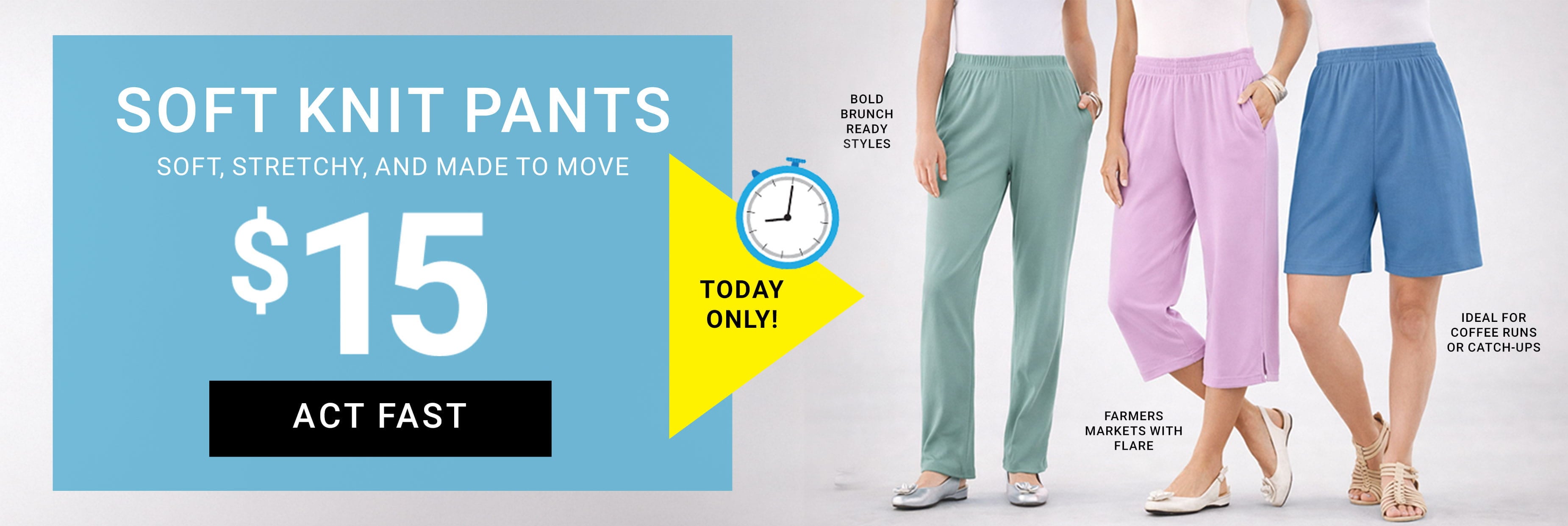 One Day Sale — Soft Knit Pants $15