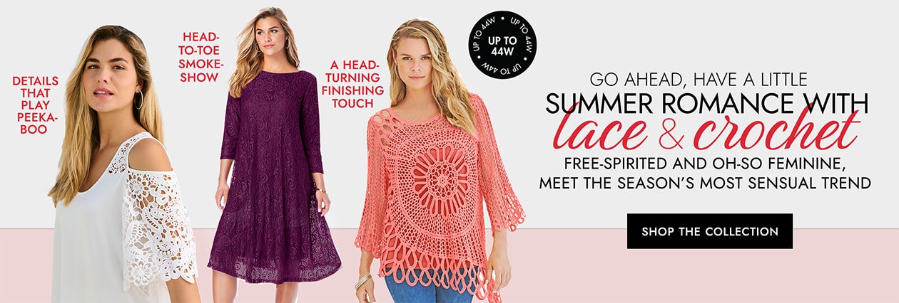 Summer romance with lace & crochet. shop the collection
