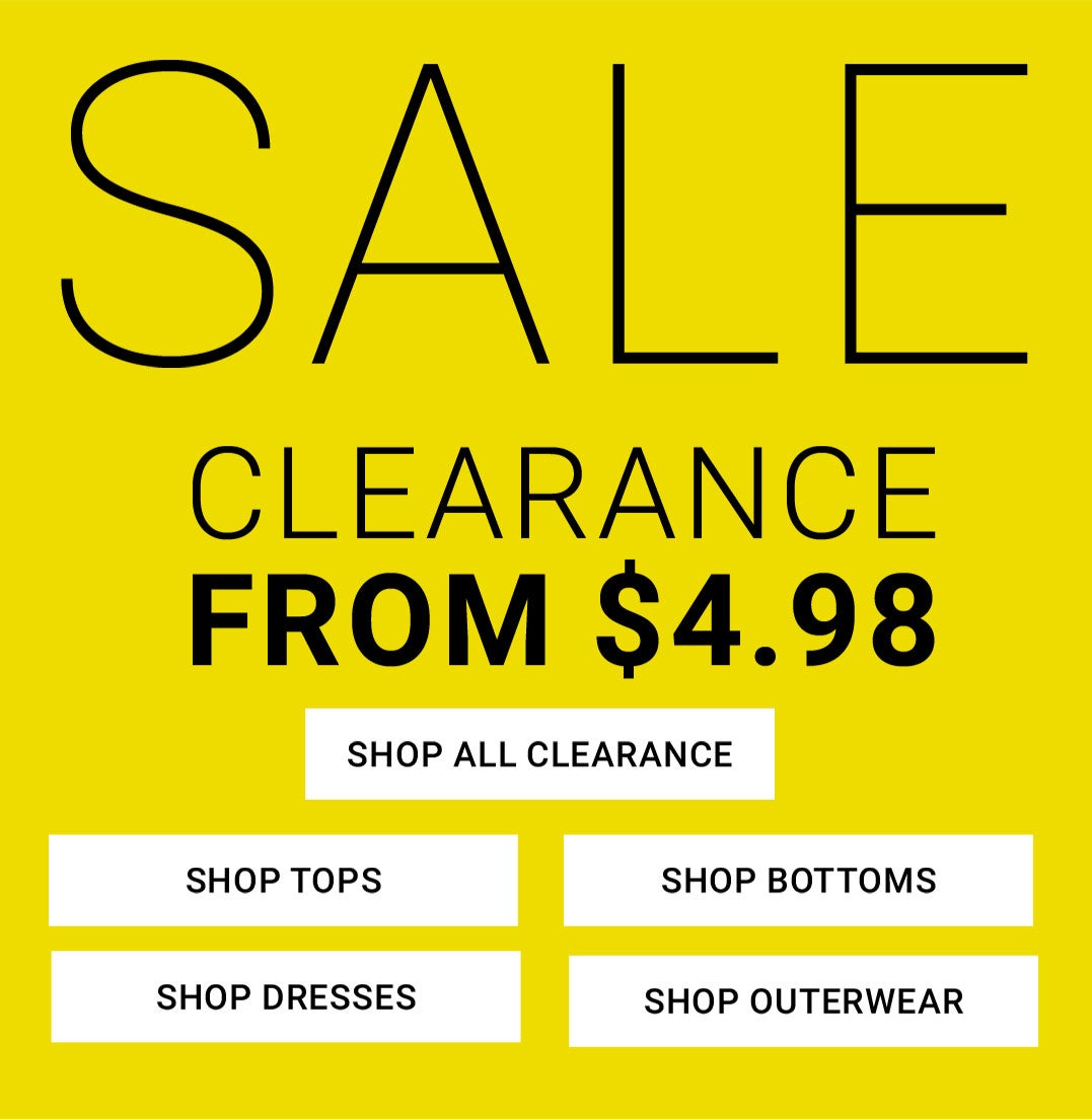 Sale — Clearance From $4.98