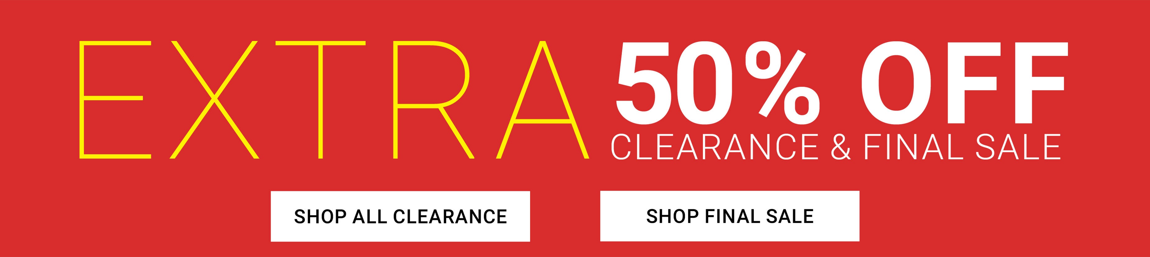 Sale — Extra 50% Off Clearance & Final Sale