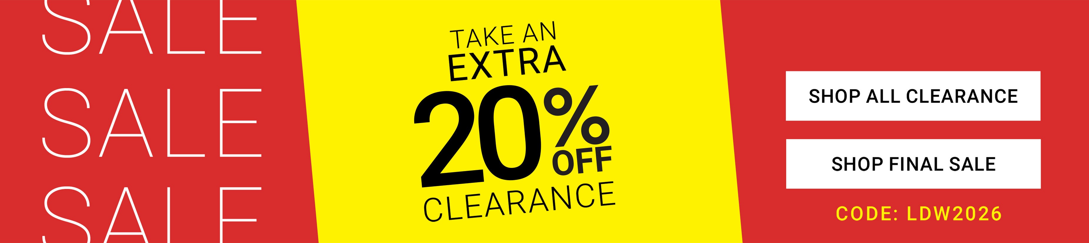 Take an Extra 20% Off Clearance, Code LDW2026