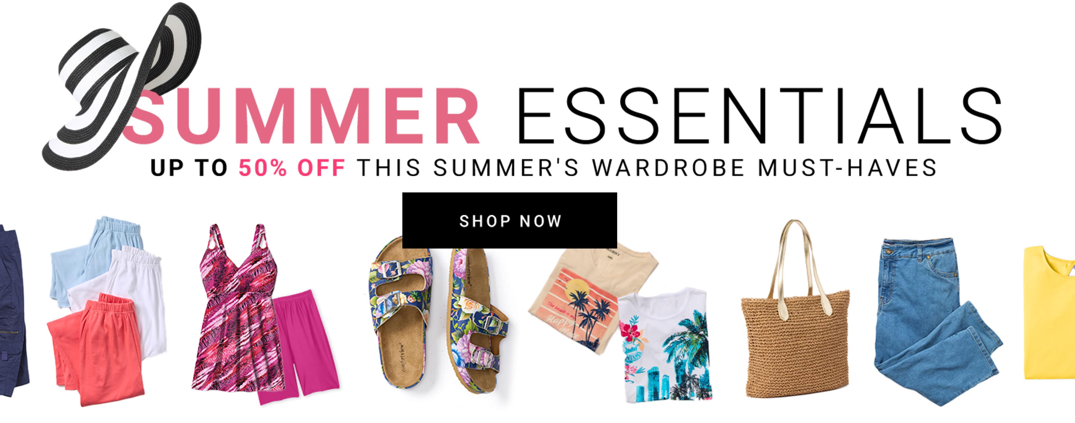shop SUMMER ESSENTIALS