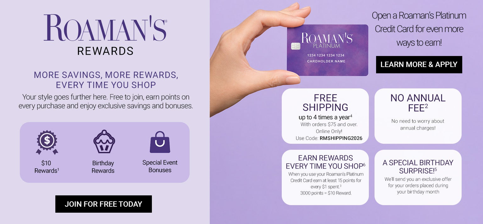 Roaman's Rewards — Join for Free & Roaman's Platinum Credit Card