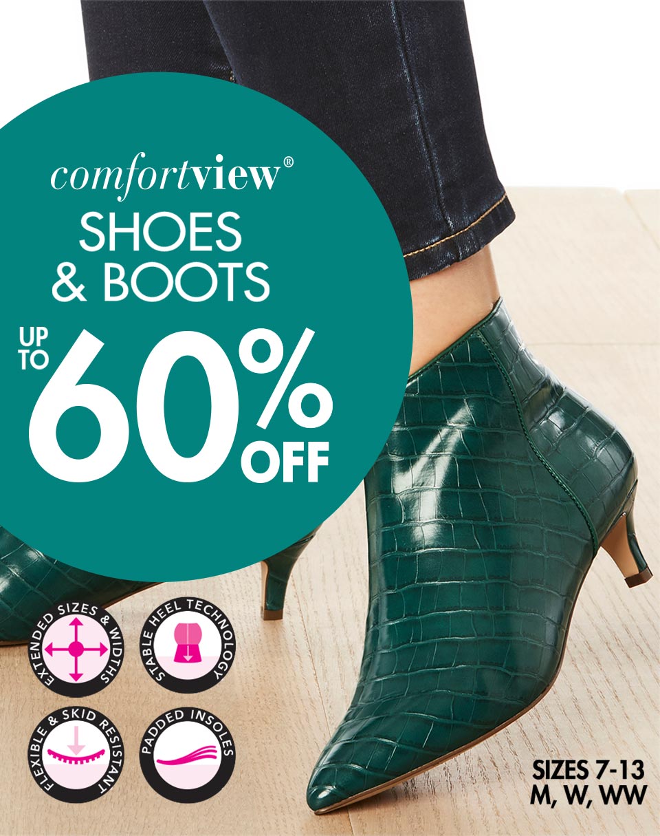 comfortview shoes & Boots up to 60% off- Shop now