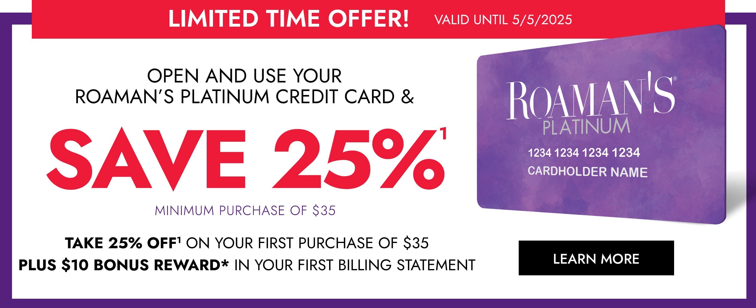 Use Roamans Credit Card