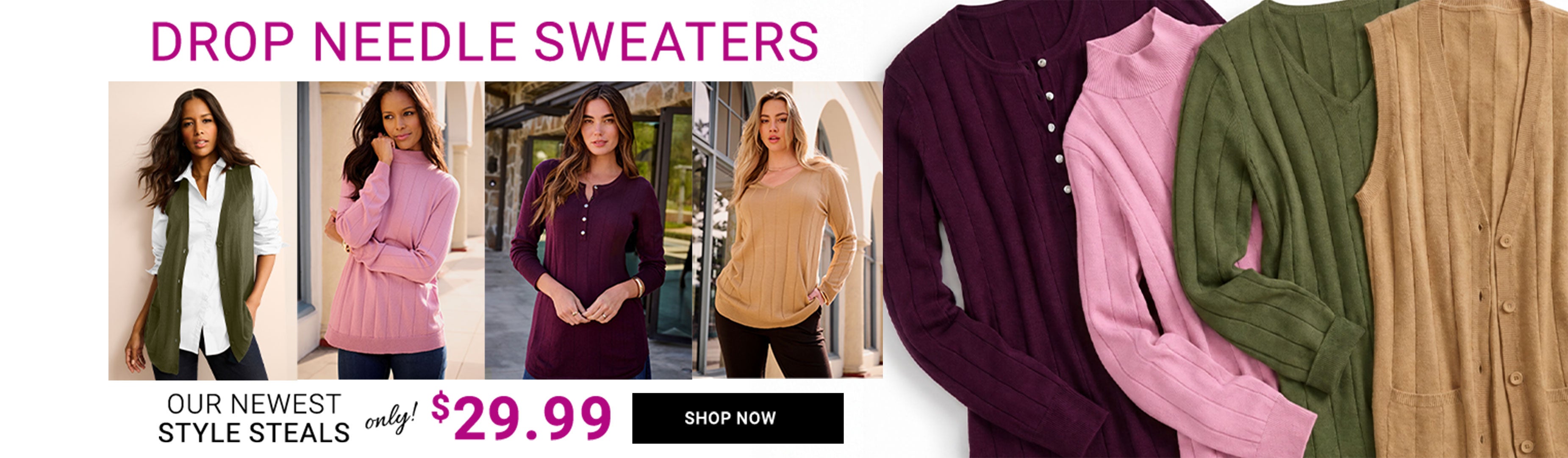 Drop Needle Sweaters — Our Newest Style Steals, Only $29.99 — Shop Now