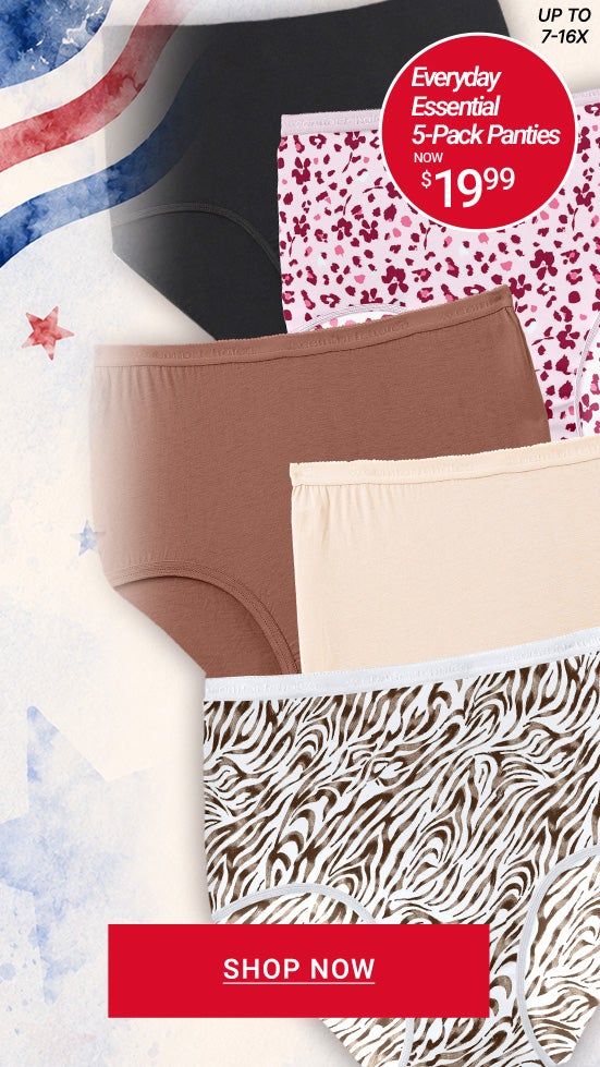 5-Pack Panties now $19.99 Shop Now