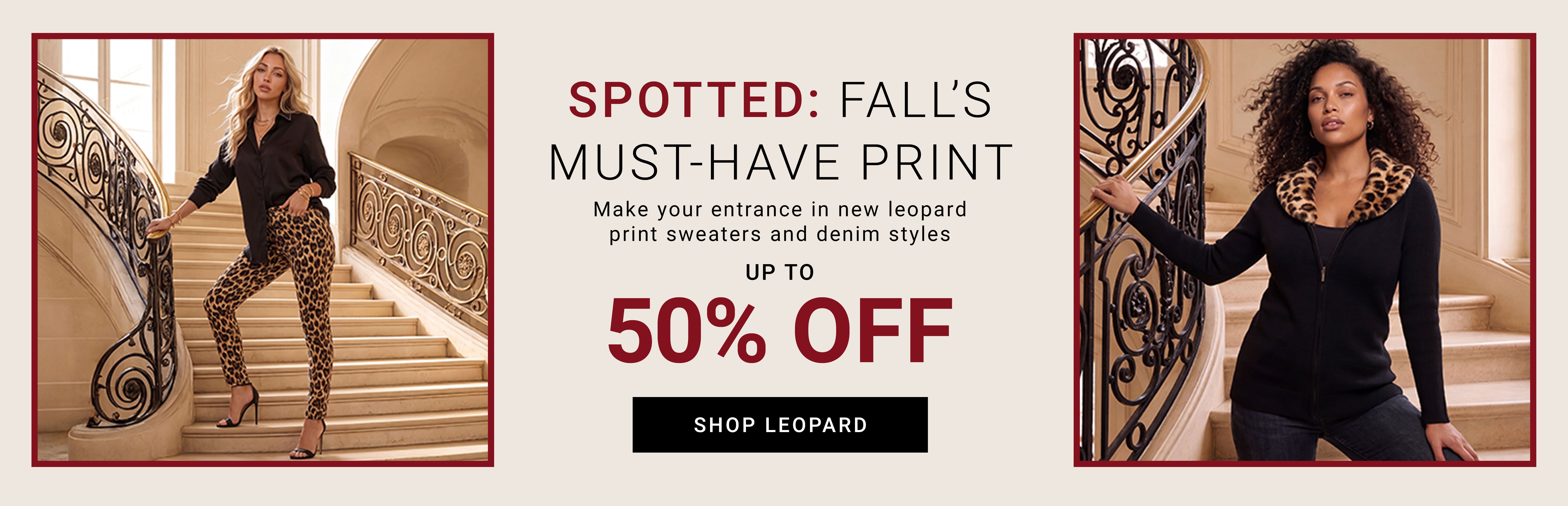 Spotted: Fall’s Must-Have Print — New leopard print sweaters and denim styles — Up To 50% Off — Shop Sweaters, Shop Denim