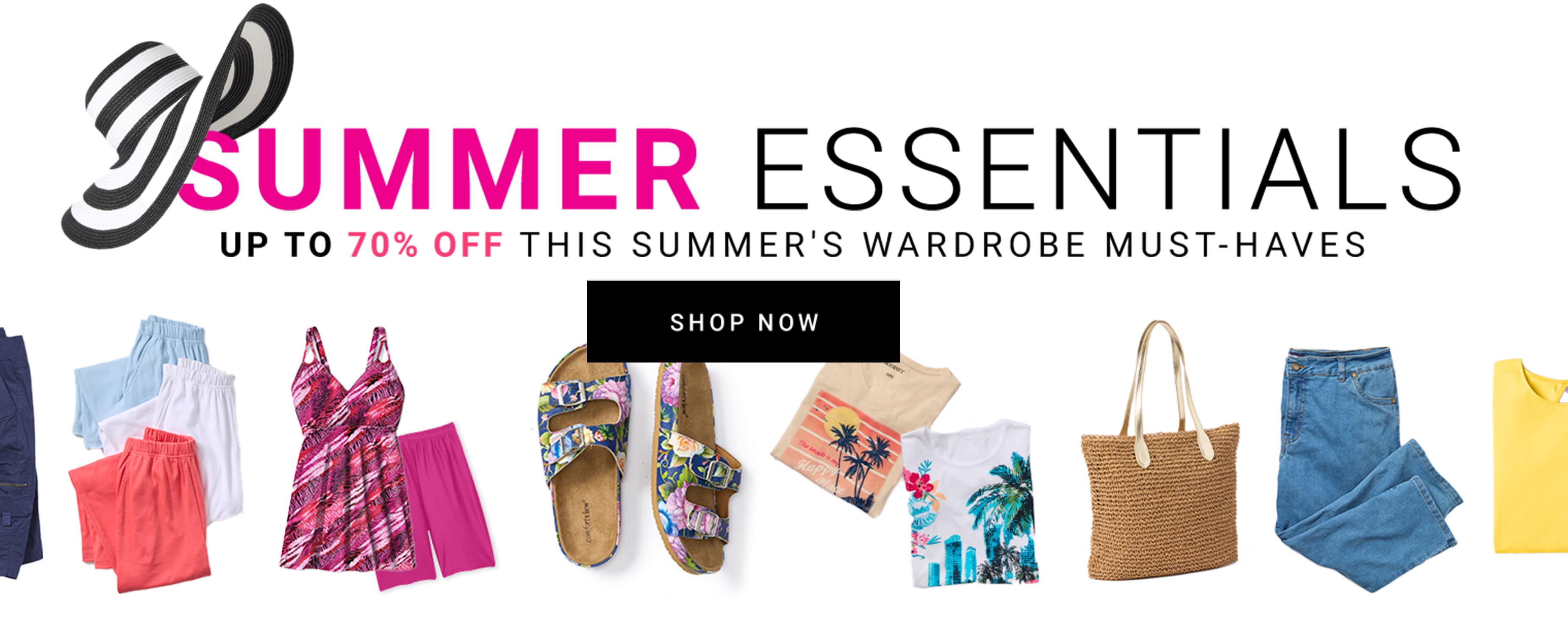 shop SUMMER ESSENTIALS