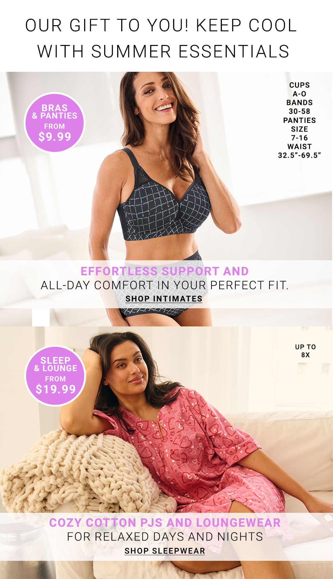 Shop Intimates and Sleepwear