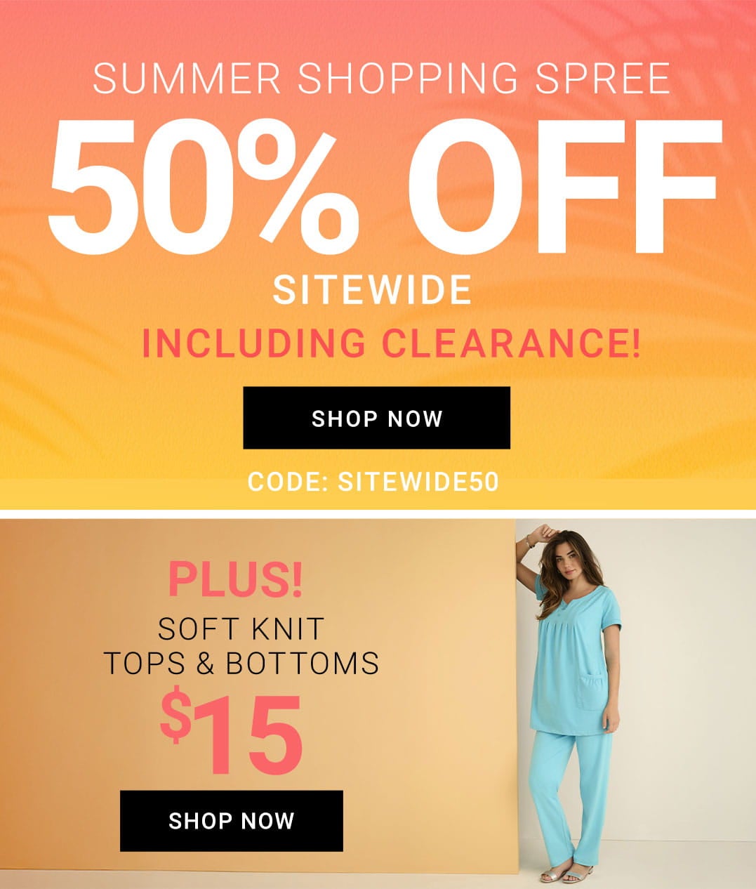 Summer Shopping Spree — 50% Off Sitewide Including Clearance