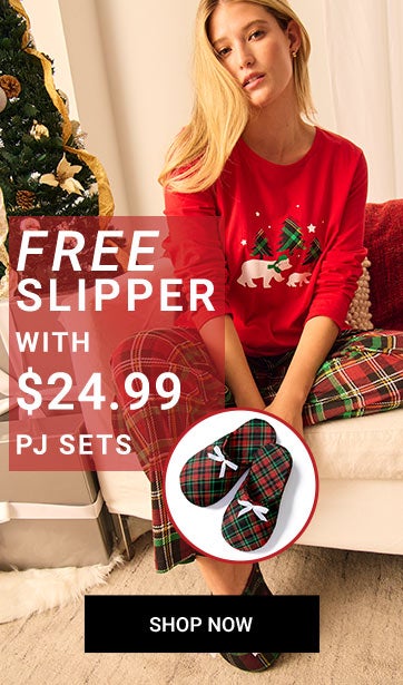 PJ Sets — Free Slipper With $24.99 — Shop The Sale