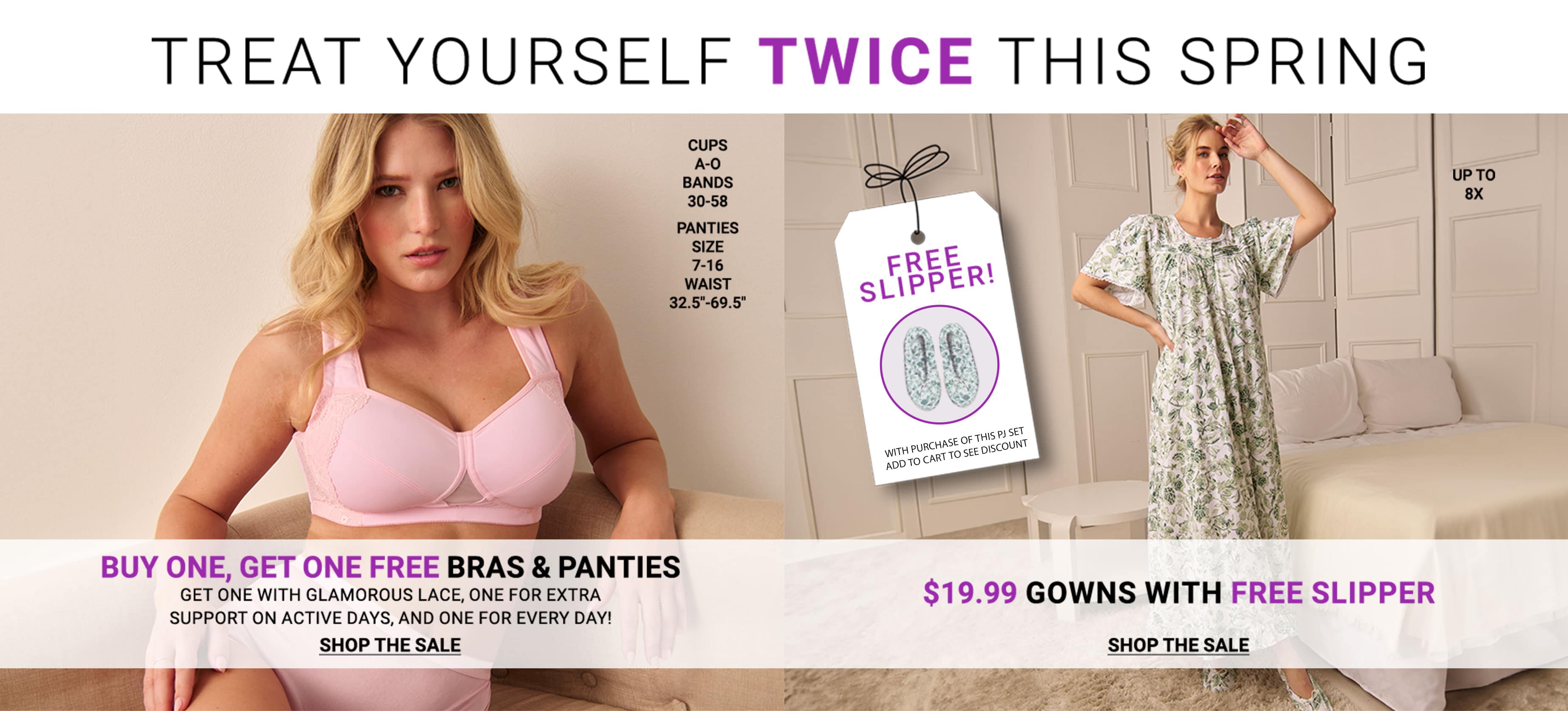 B1G1 Bras & Panties / $19.99 Gowns