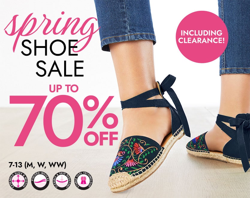 spring shoe sale up to 70% Off