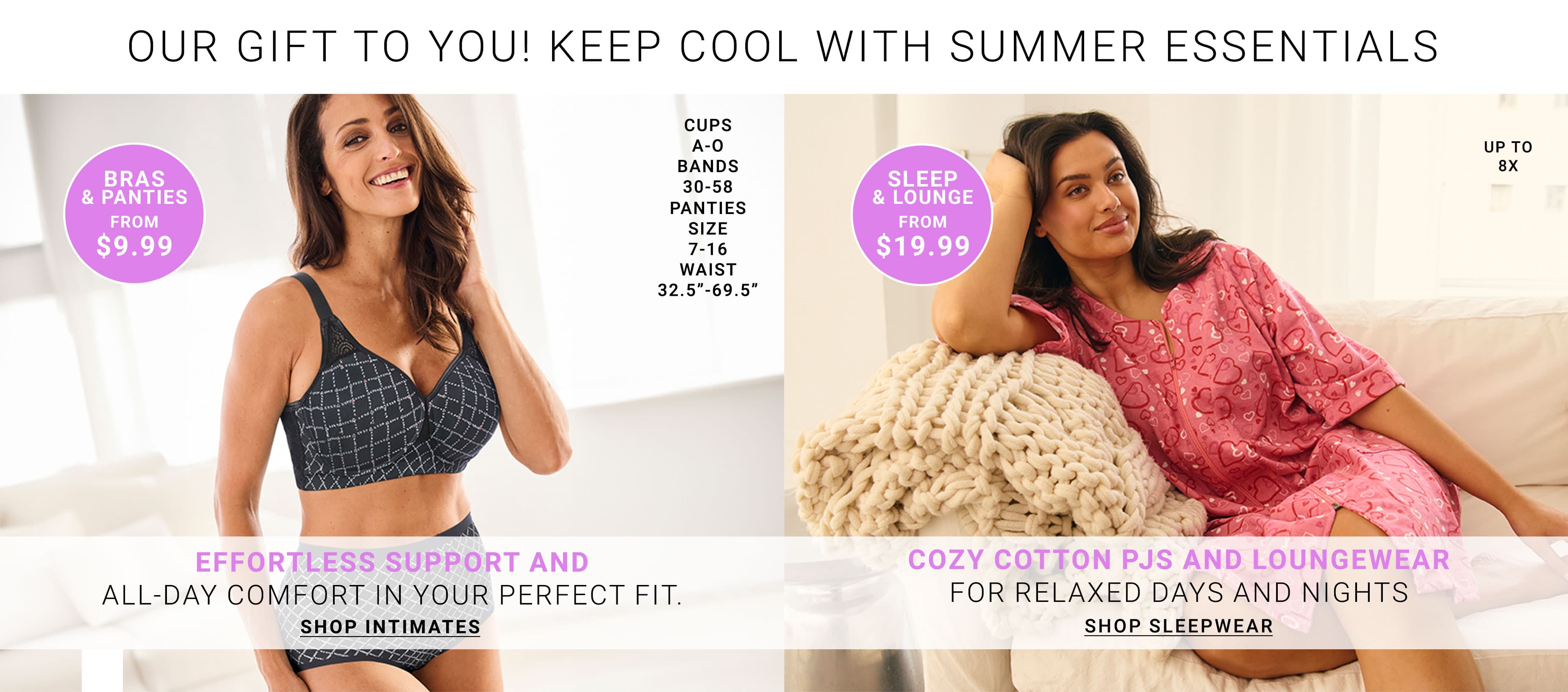 Shop Intimates and Sleepwear