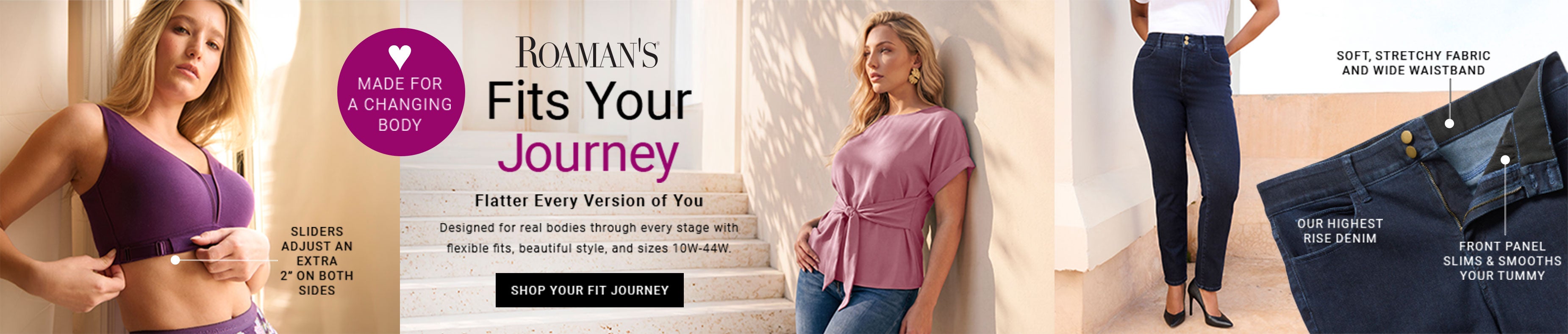Roaman's Fits Your Journey — Flatter Every Version Of You — Shop Your Fit Journey