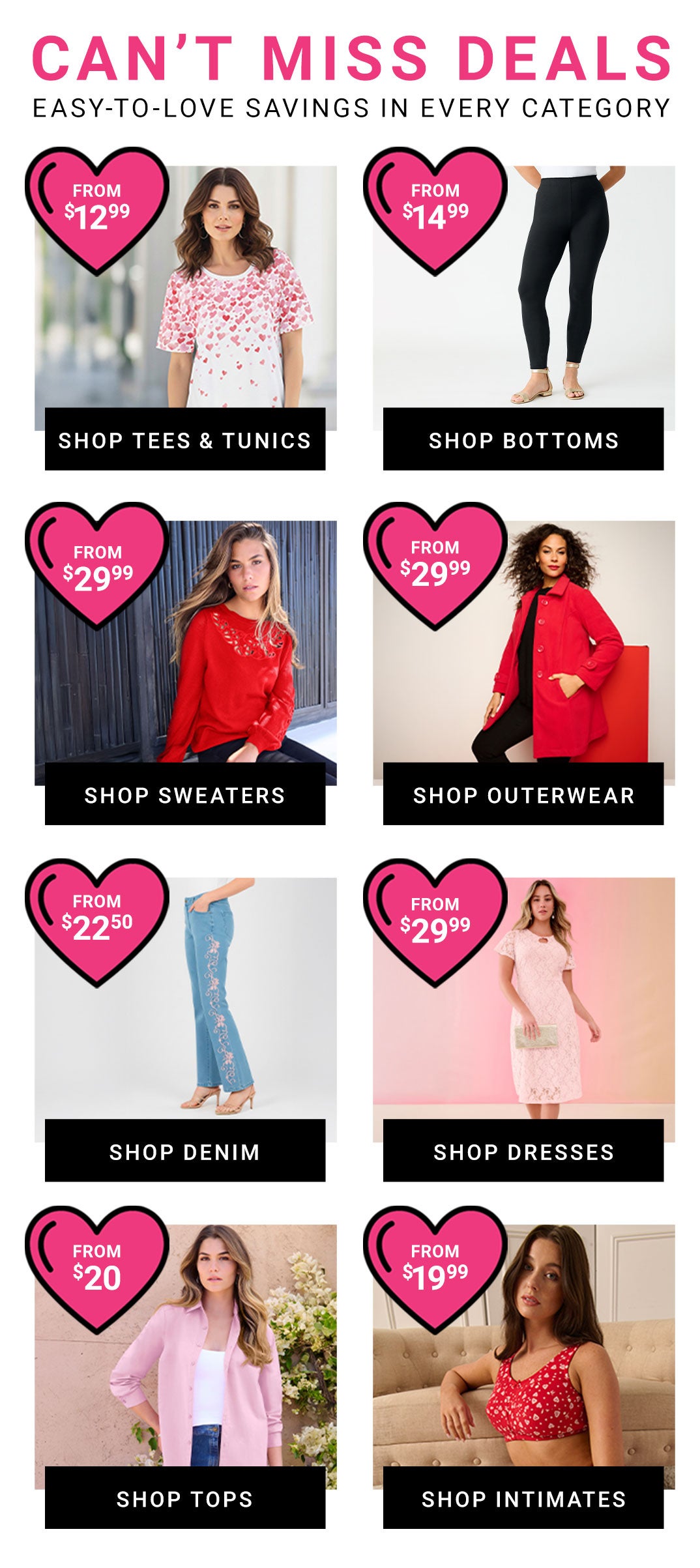 Shop Tees & Tunics $10 Each