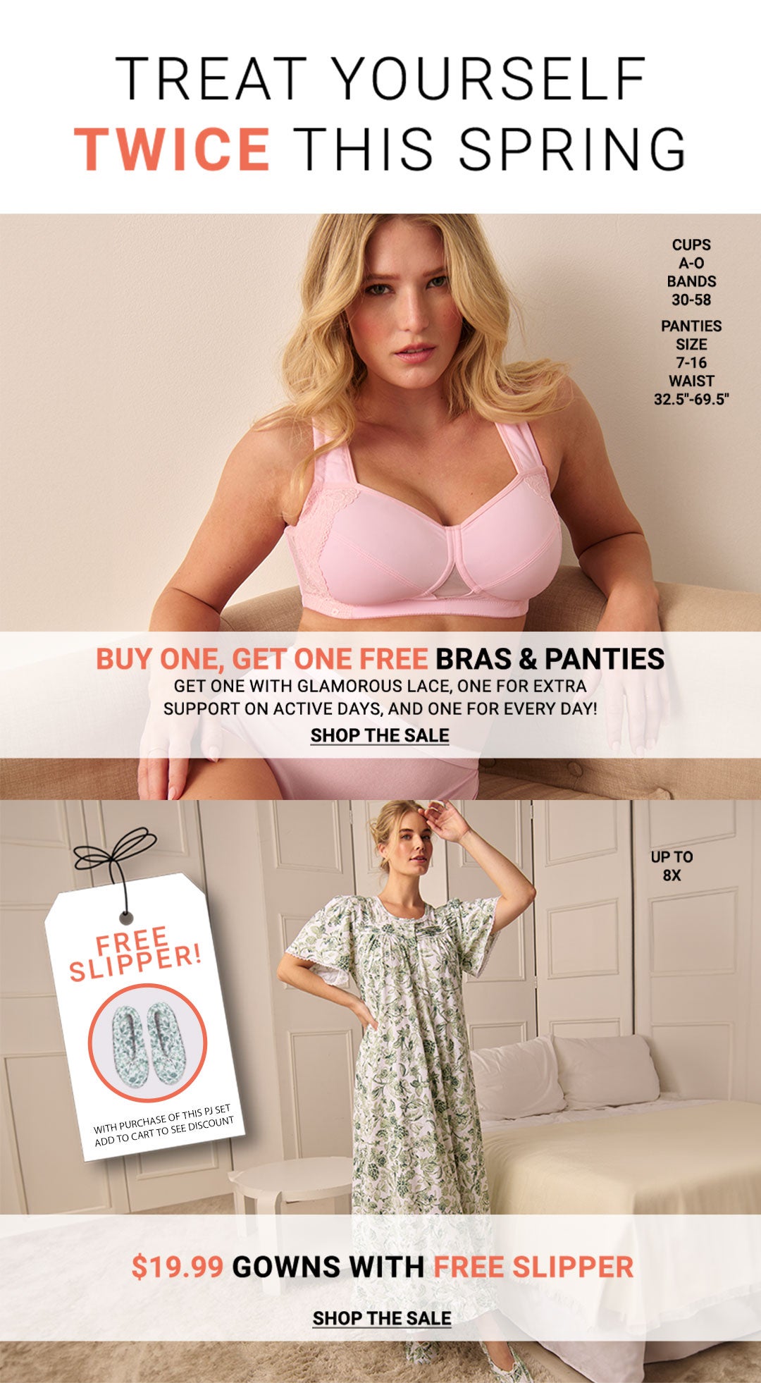 B1G1 Bras & Panties / $19.99 Gowns