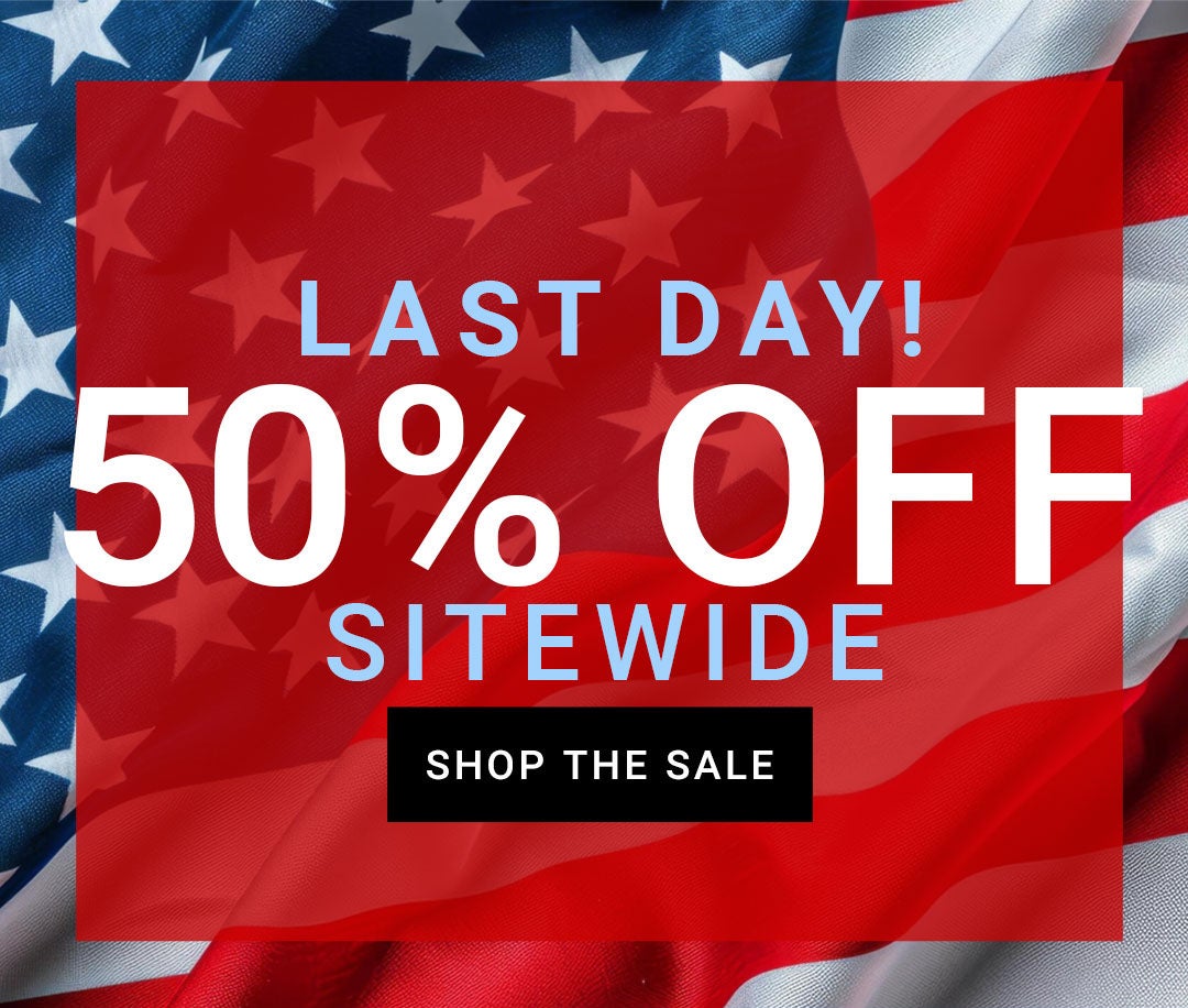 50% OFF SITEWIDE MEMORIAL DAY SALE