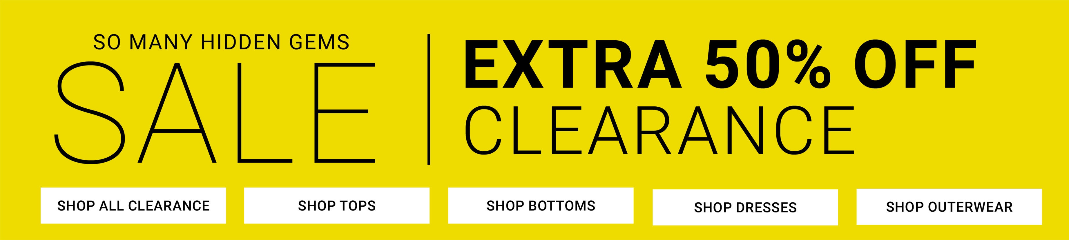 Sale — Extra 50% Off Clearance